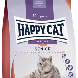 Sparpaket 2 x 1,3 kg Happy Cat Senior Atlantik-Lachs Katzen Trockenfutter Neu